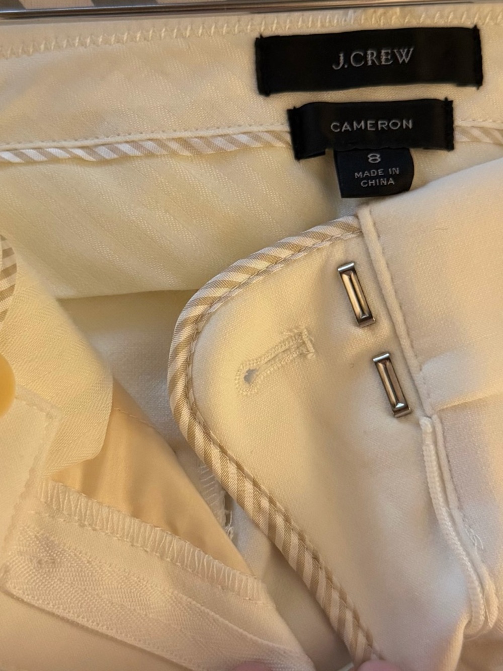 J. Crew Cameron Trousers Ivory - Picture 4 of 6